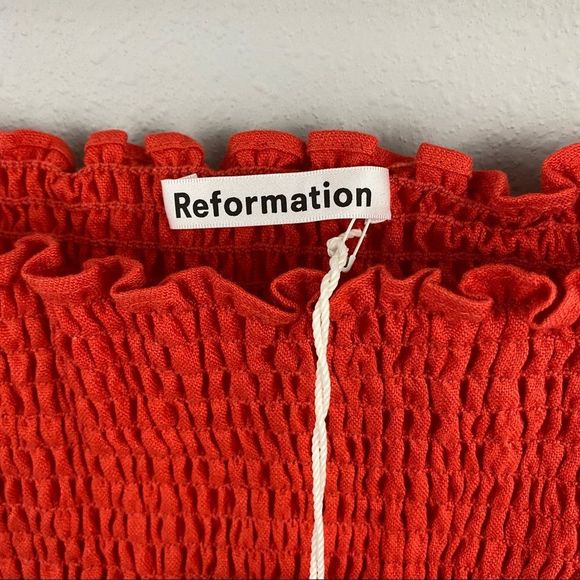 Reformation • Hilary Smocked Dress - Picture 3 of 7